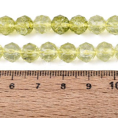 Crackle Transparent Glass Beads Strands GLAA-Q108-02A-16-1