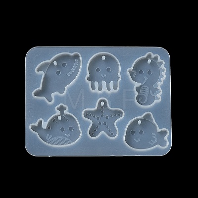 Starfish/Whale/Octopus Pendant DIY Silhouette Silicone Mold X1-DIY-K073-09A-1