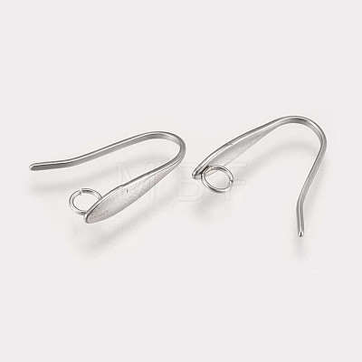 304 Stainless Steel Earring Hooks X-STAS-K182-24P-1