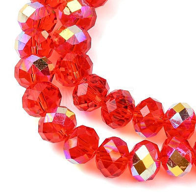Electroplate Transparent Glass Beads Strands EGLA-A046-01C-01-1