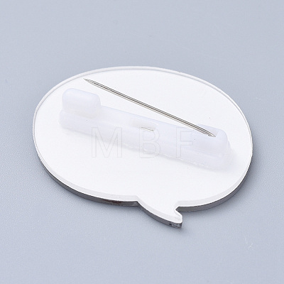 Acrylic Safety Brooches JEWB-D006-A08-1