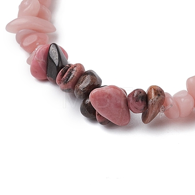 Gemstone Stretch Bracelet BJEW-JB11012-03-1