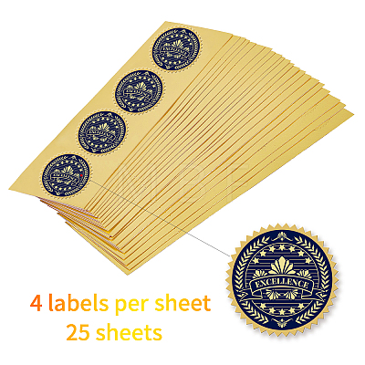 Self Adhesive Gold Foil Embossed Stickers DIY-WH0219-007-1