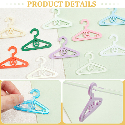   50Pcs 10 Colors Mini Acrylic Earring Hanger EDIS-PH0001-87C-1