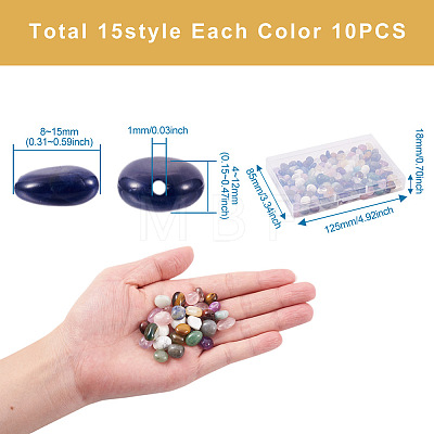 Craftdady 150Pcs 15 Colors Natural Mixed Gemstone Beads G-CD0001-07-1