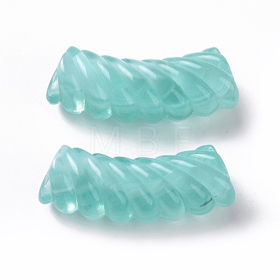 Two Tone Opaque Acrylic Beads OACR-A016-06G-1