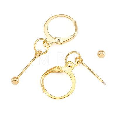 Brass Leverback Earring Findings EJEW-TAC00035-1