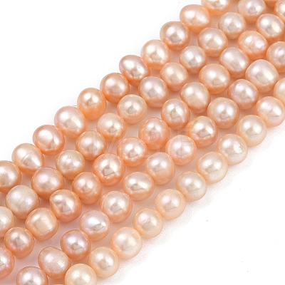 Natural Cultured Freshwater Pearl Beads Strands PEAR-I007-07X-03B-1