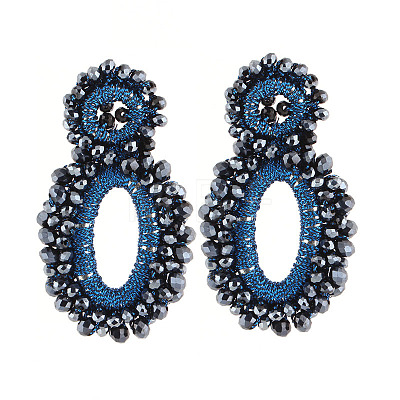 Rhinestone Braided Ear Studs for Women FIND-PW0024-19D-1