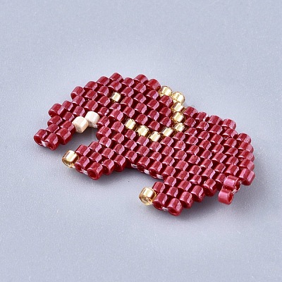 Handmade Seed Beads Pendants SEED-I012-53B-1