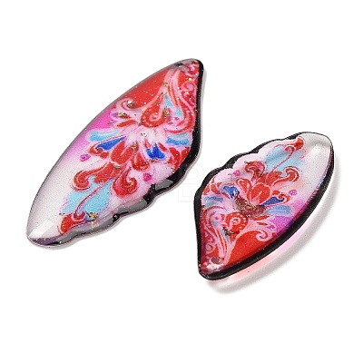 4Pcs 4 Styles Transparent Epoxy Resin Pendants RESI-B032-02F-1