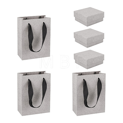 3Pcs Square Paper Jewelry Display Cases CON-TA0001-39E-02-1