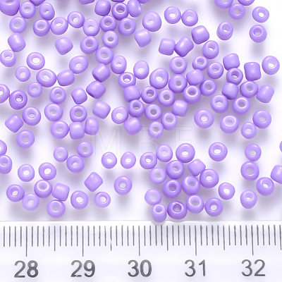 8/0 Baking Paint Glass Round Seed Beads SEED-S036-01B-08-1