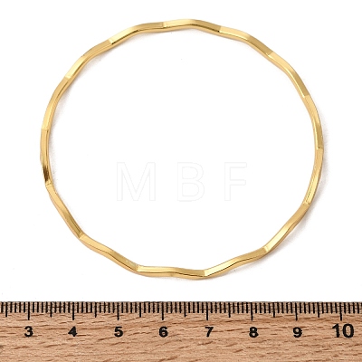 Twisted 304 Stainless Steel Bangles for Women BJEW-D408-04G-1