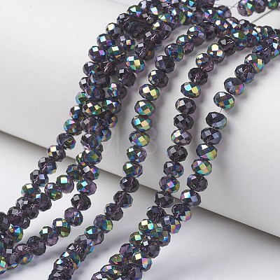 Electroplate Transparent Glass Beads Strands LS-EGLA-A034-T4mm-Q09-1