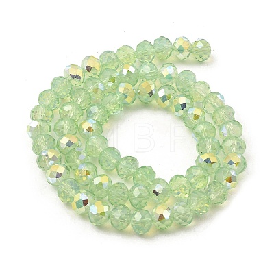 Baking Painted Transparent Glass Beads Strands DGLA-A034-J8mm-B02-1