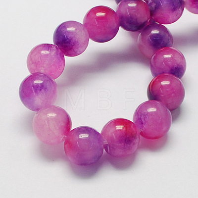 Two Tone Natural Jade Bead Strands G-R165-8mm-10-1