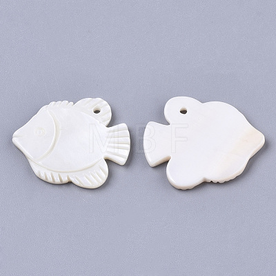 Natural Freshwater Shell Pendants SHEL-R048-05-1