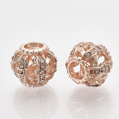 Rose Gold Plated Alloy European Beads MPDL-S067-20-1