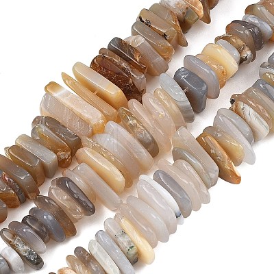 Natural Grey Agate Beads Strands G-A302-A02-01-1