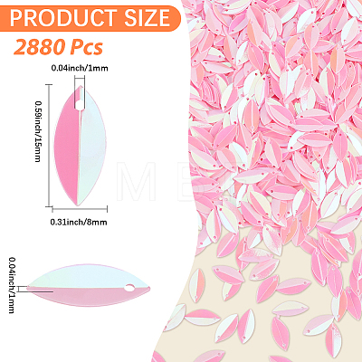 2880Pcs PVC Sequin Pendants KY-CY0001-16A-1