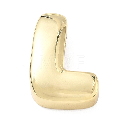 Brass Initial Beads KK-B167-27G-01L-1