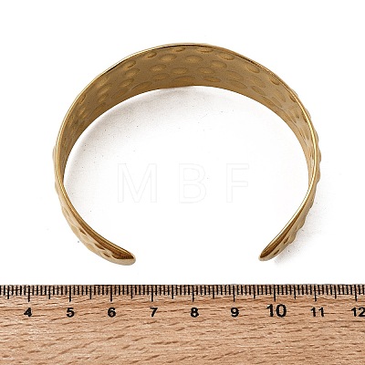 304 Stainless Steel Wide Open Cuff Bangles BJEW-K264-08G-1