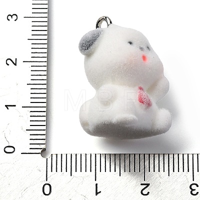 Flocky Resin Pendants FIND-S001-02C-1