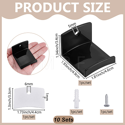 Plastic Hat Hooks for Wall AJEW-WH0481-762A-1