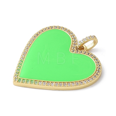 Brass Micro Pave Cubic Zirconia Pendants KK-K399-11G-07-1