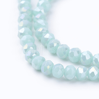 Electroplate Glass Beads Strands EGLA-R048-3mm-M2-1