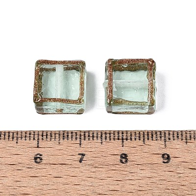 Handmade Gold Sand Lampwork Beads LAMP-N041-01G-1
