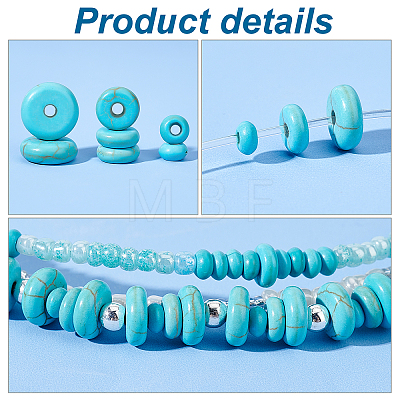   Synthetic Turquoise Spacer Bead Strands G-PH0001-88-1
