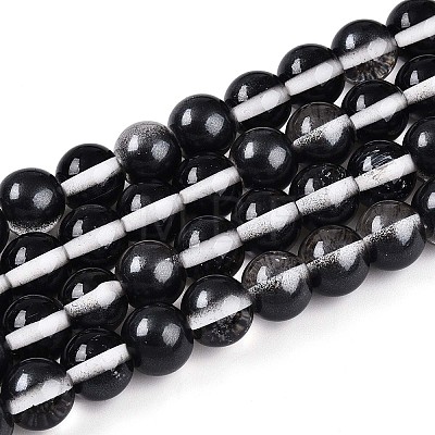 Baking Paint Transparent Glass Beads Strands DGLA-N011-10mm-10-1
