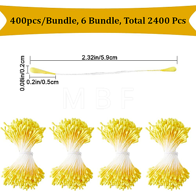 6Bundles Gypsum Artificial Flower Heart Core DIY-GF0014-11A-1