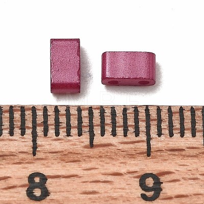 2-Hole Baking Paint Glass Seed Beads SEED-S023-17B-40-1