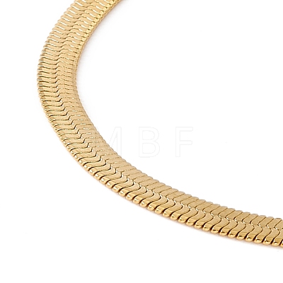 304 Stainless Steel Herringbone Chains Bracelet for Men Women BJEW-D450-01G-01-1