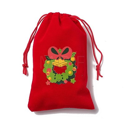 Christmas Theme Rectangle Velvet Bags TP-E005-01A-1