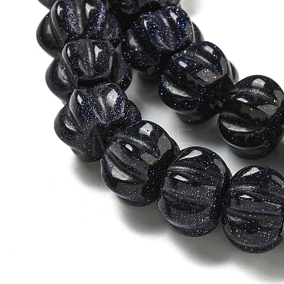 Synthetic Blue Goldstone Beads Strands G-G142-A10-01-1