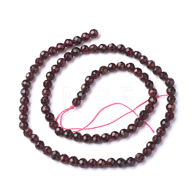 Natural Garnet Beads Strands G-J376-36B-4mm-1