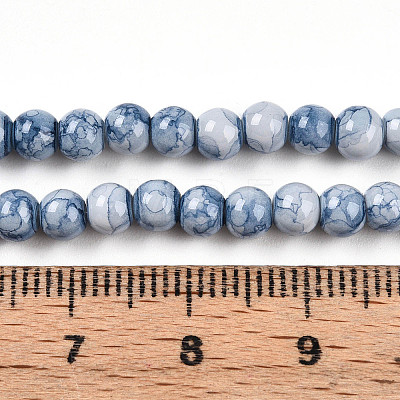 Baking Painted Glass Beads Strands DGLA-N003-4mm-C07-1