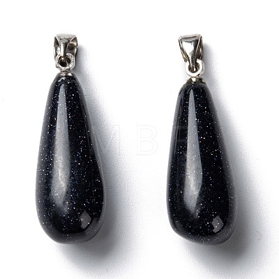 Synthetic Blue Goldstone Pendants G-F707-03-1