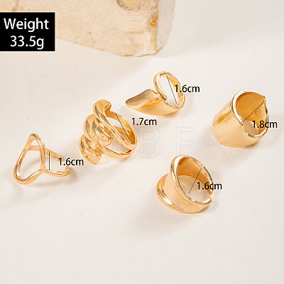 5Pcs Alloy Finger Rings Sets WG7802C-05-1