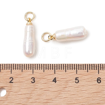 Natural Baroque Keshi Pearl Pendants PALLOY-JF05493-01-1