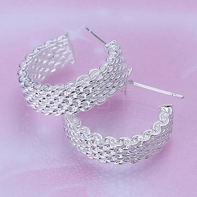 Silver Color Plated Brass Bridal Party Jewelry Sets SJEW-BB11202-1