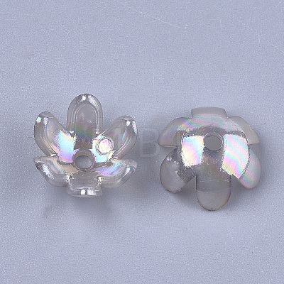 Transparent Acrylic Bead Caps X-TACR-T007-07F-1