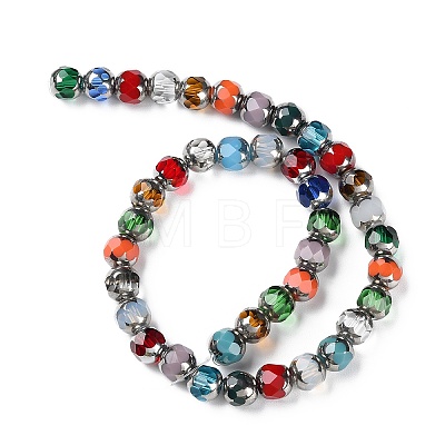 Electroplate Glass Beads Strands X-GLAA-K061-03-1
