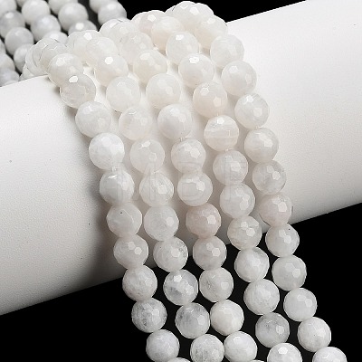 Natural Rainbow Moonstone Beads Strands G-C280-B15-6mm-1