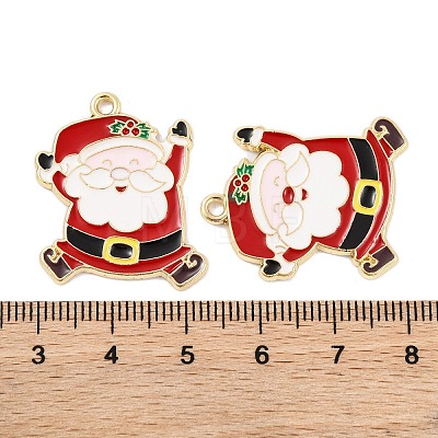 Christmas Theme Rack Plating Alloy Pendants X-FIND-M020-04G-02-1