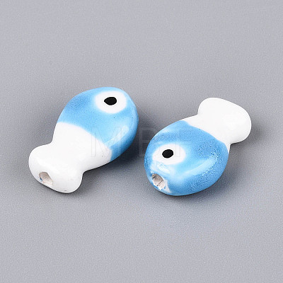 Handmade Porcelain Ceramic Beads PORC-T134-26B-1